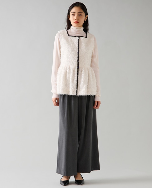 タックワイドパンツ 詳細画像 チャコールグレー 10