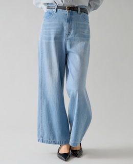 ハイウエストワイドデニムパンツ