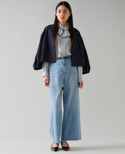 ハイウエストワイドデニムパンツ 詳細画像 ブリーチブルー 4