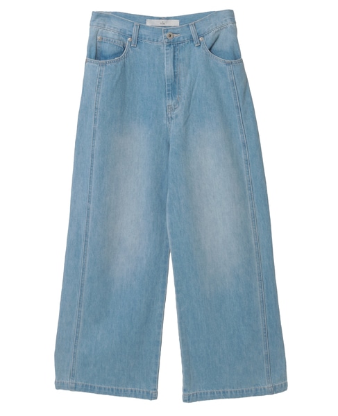 ハイウエストワイドデニムパンツ 詳細画像 ブリーチブルー 5