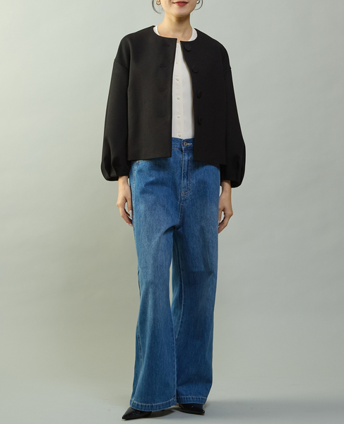 ハイウエストワイドデニムパンツ 詳細画像 ミディアムブルー 4