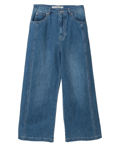 ハイウエストワイドデニムパンツ 詳細画像 ミディアムブルー 7