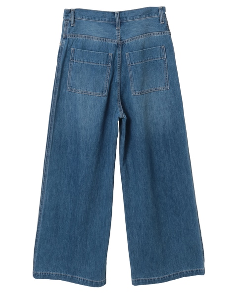 ハイウエストワイドデニムパンツ 詳細画像 ミディアムブルー 8
