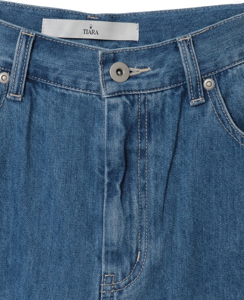 ハイウエストワイドデニムパンツ 詳細画像 ミディアムブルー 9