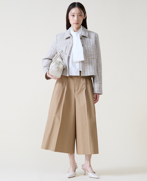 ロングキュロットパンツ 詳細画像 ベージュ 6