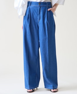 デニムタックパンツ