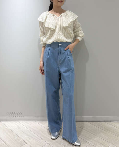 デニムタックパンツ 詳細画像 ライトブルー 6