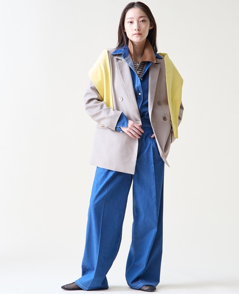 デニムタックパンツ 詳細画像 インディゴブルー 9