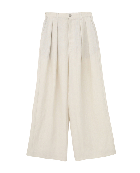 リネンタックワイドパンツ 詳細画像 ベージュ 10