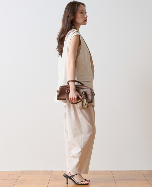 リネンワイドストレートパンツ 詳細画像 アイボリー 4