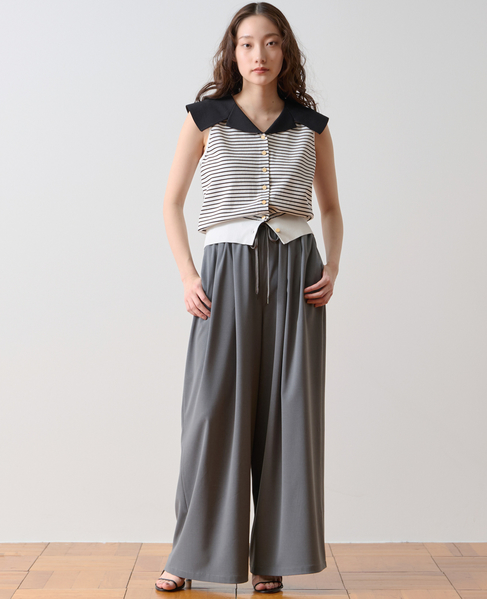 ワイドタックイージーパンツ 詳細画像 グレー 3