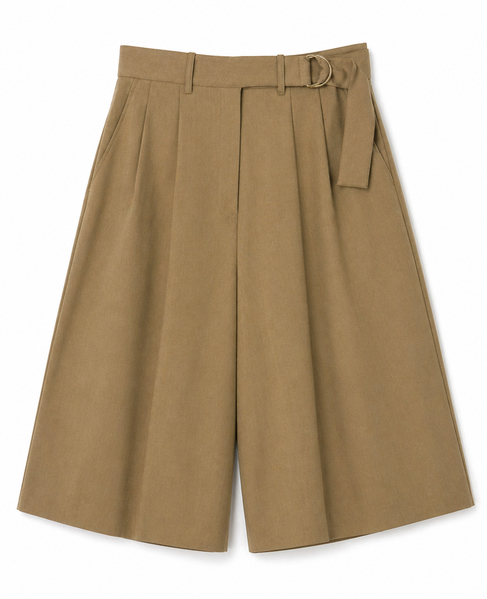 ワイドタックハーフパンツ 詳細画像 ベージュ 1