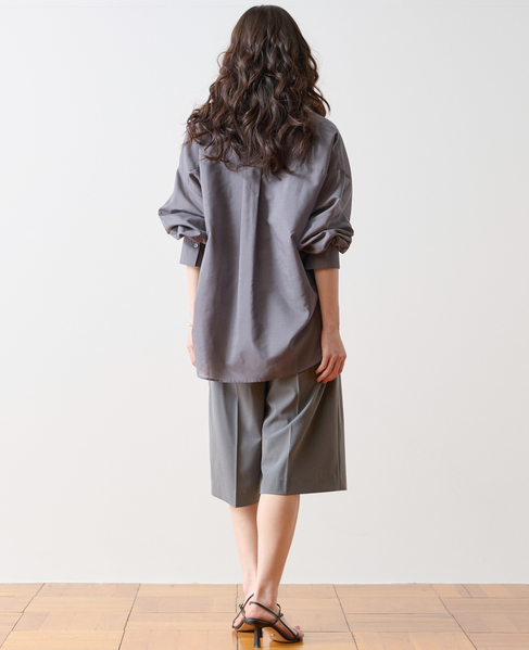 ワイドタックハーフパンツ 詳細画像 グレー 3