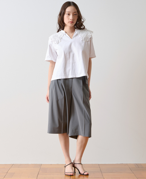 ワイドタックハーフパンツ 詳細画像 グレー 6