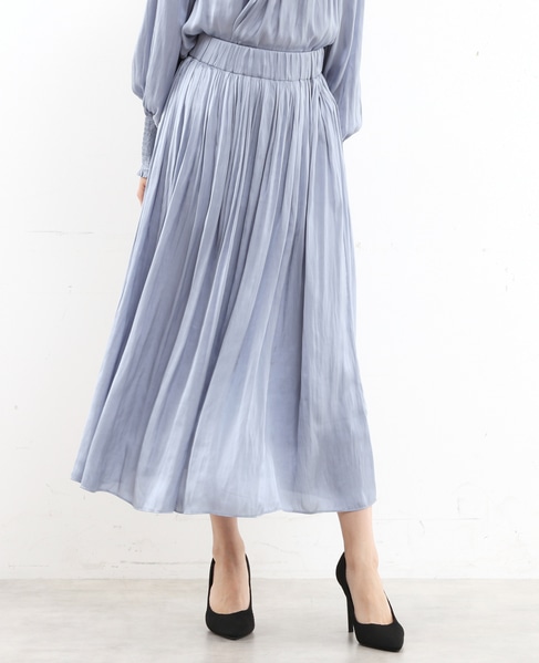 【定番】ギャザースカート 詳細画像 サックス 2