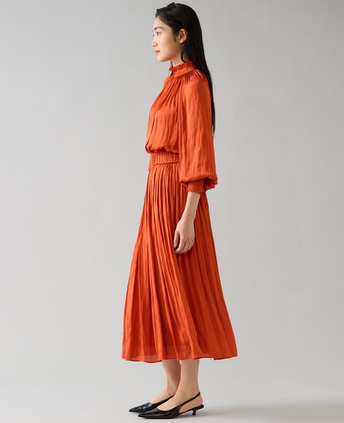 【定番】ギャザースカート 詳細画像 オレンジ 4