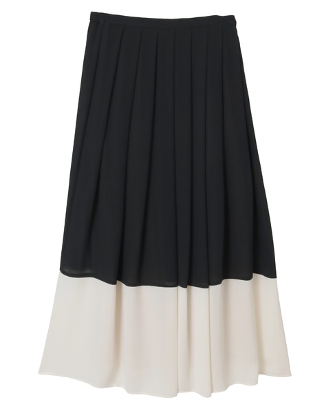 バイカラーギャザースカート 詳細画像 ブラック 10