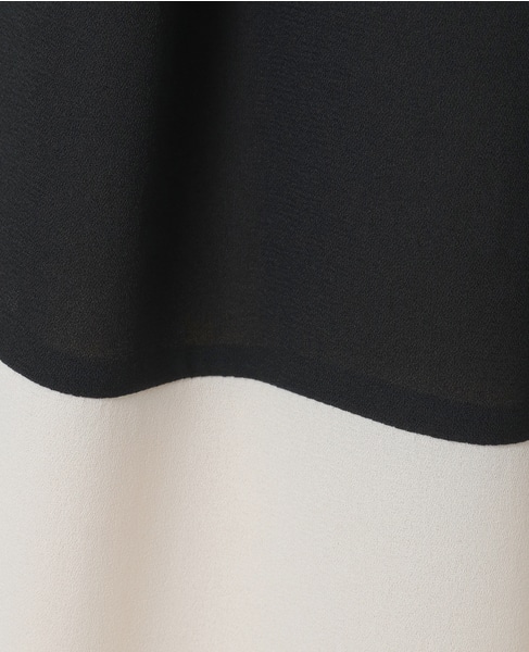 バイカラーギャザースカート 詳細画像 ブラック 15