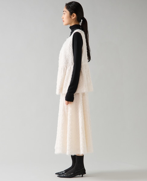 チュールフェザースカート 詳細画像 ホワイト 4