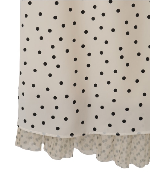 ドットプリントフリルスカート 詳細画像 ホワイト 7