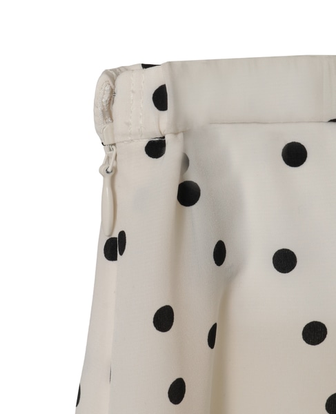 ドットプリントフリルスカート 詳細画像 ホワイト 8
