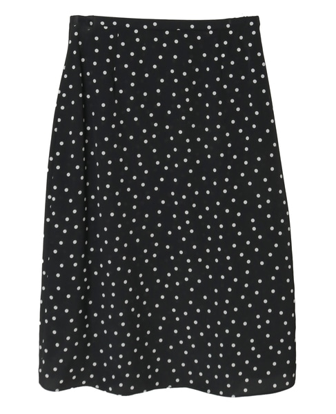 ドットプリントフリルスカート 詳細画像 ブラック 16