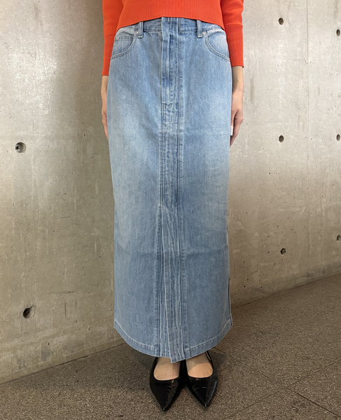 デニムタイトマキシスカート 詳細画像 ブリーチブルー 2