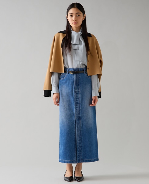 デニムタイトマキシスカート 詳細画像 ミディアムブルー 7