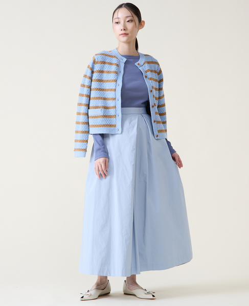 アシンメトリータックスカート 詳細画像 サックス 10