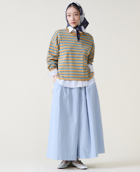 アシンメトリータックスカート 詳細画像 サックス 3