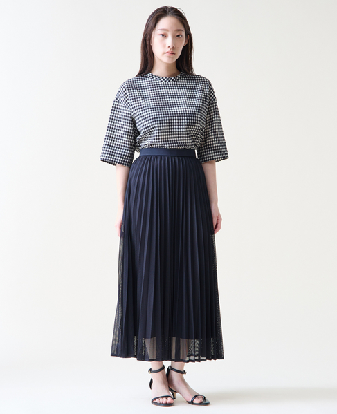 メッシュプリーツスカート 詳細画像 ブラック 4