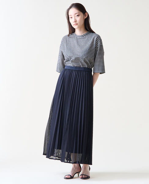 メッシュプリーツスカート 詳細画像 ブラック 6