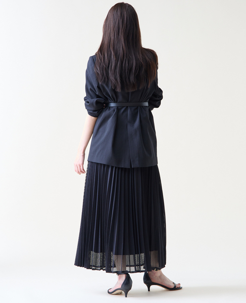 メッシュプリーツスカート 詳細画像 ブラック 7