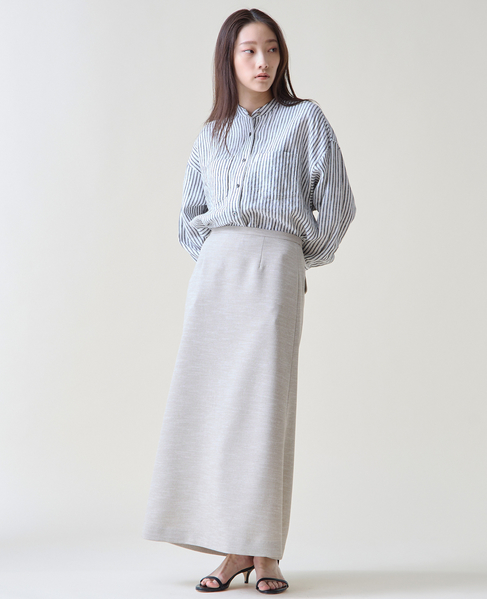シンプルロングタイトスカート 詳細画像 ベージュ 2