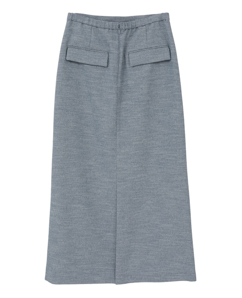 シンプルロングタイトスカート 詳細画像 ブルー 2