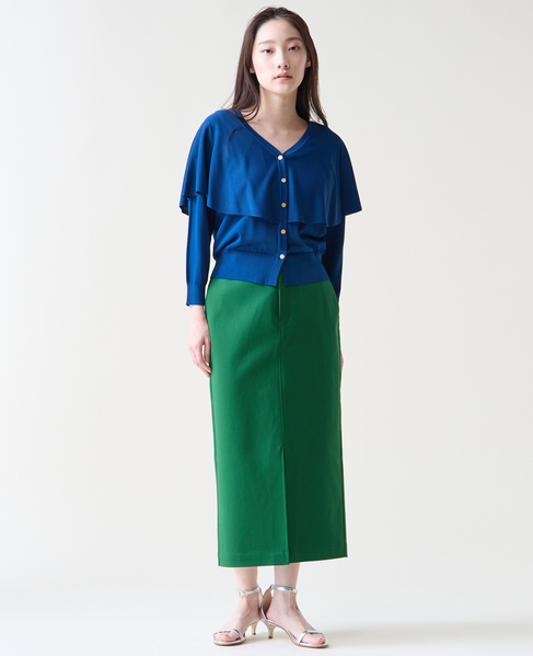 ストレッチタイトスカート 詳細画像 グリーン 10