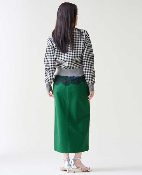 ストレッチタイトスカート 詳細画像 グリーン 4