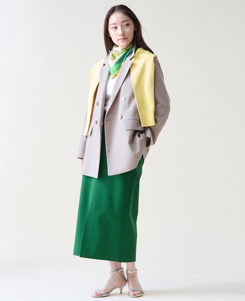 ストレッチタイトスカート 詳細画像 グリーン 9