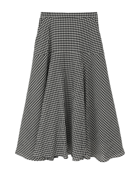 ギンガムチェックフレアスカート 詳細画像 ホワイト×ブラック 10
