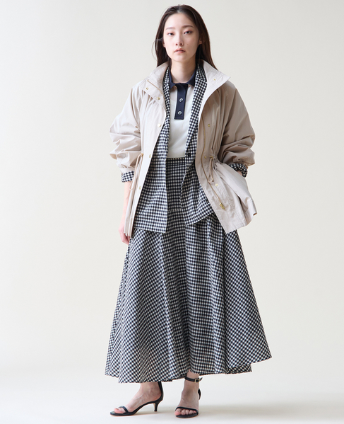 ギンガムチェックフレアスカート 詳細画像 ホワイト×ブラック 7