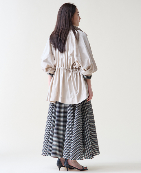 ギンガムチェックフレアスカート 詳細画像 ホワイト×ブラック 9