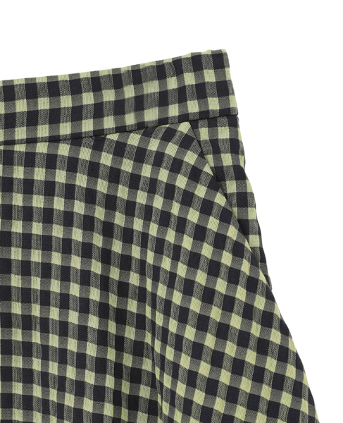 ギンガムチェックフレアスカート 詳細画像 ネイビー×イエロー 9