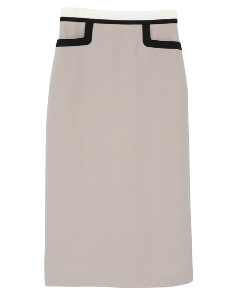 カラーブロックタイトスカート 詳細画像 グレージュ 7
