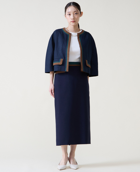 カラーブロックタイトスカート 詳細画像 ネイビー 6