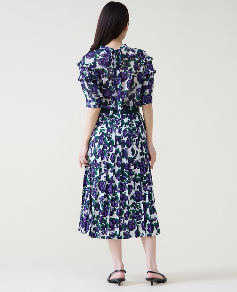 オールドローズプリントプリーツスカート 詳細画像 オフホワイト 6