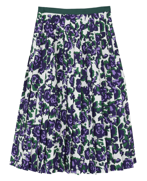 オールドローズプリントプリーツスカート 詳細画像 オフホワイト 8