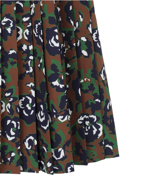 オールドローズプリントプリーツスカート 詳細画像 ブラウン 10