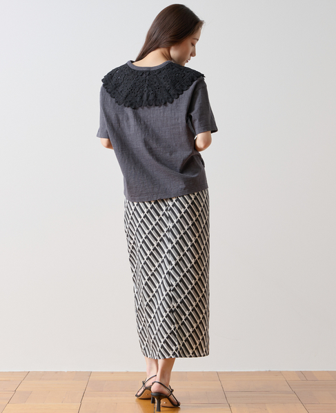 トリコロールプリントナロースカート 詳細画像 ブラック系 6