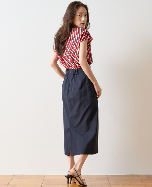 フロントボタンタイトスカート 詳細画像 ネイビー 4