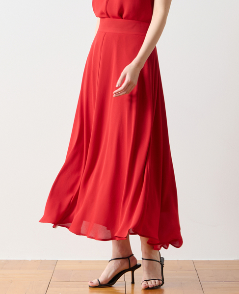 バイカラースカート 詳細画像 レッド 1